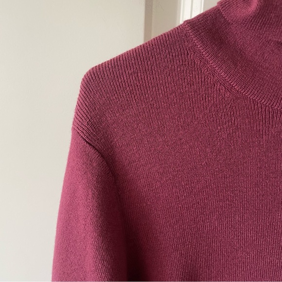 Aritzia Wilfred Rebecca Frosted Plum Purple Knit Turtleneck Long Sleeve Dress - Picture 4 of 13